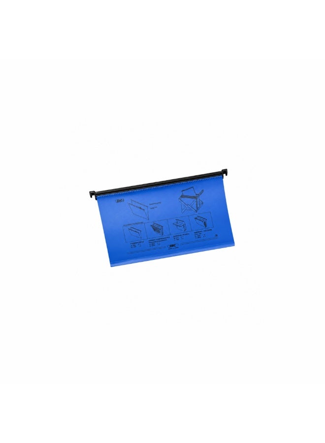 Plastic Hanging File Folder, Blue, Pack of 6