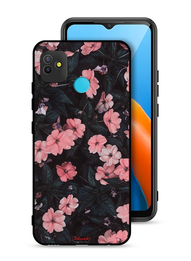 Tolwak Tecno Pop 5 Protective Case Cover Peach Small Roses - Image 1