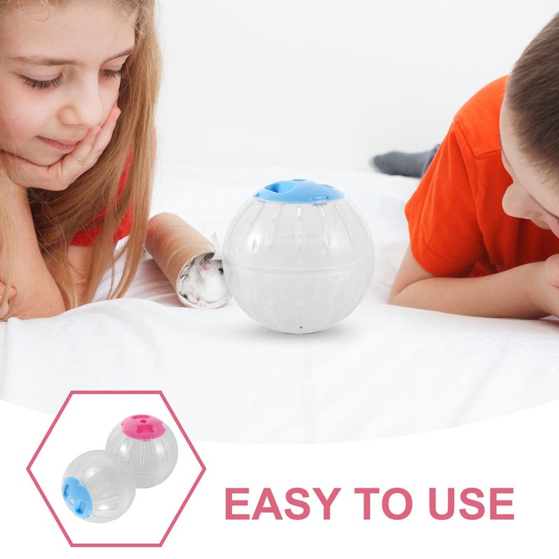 Silent Hamster Exercise Wheel With Plastic Cover Small Pet Activity Ball For Chinchillas - Image 4