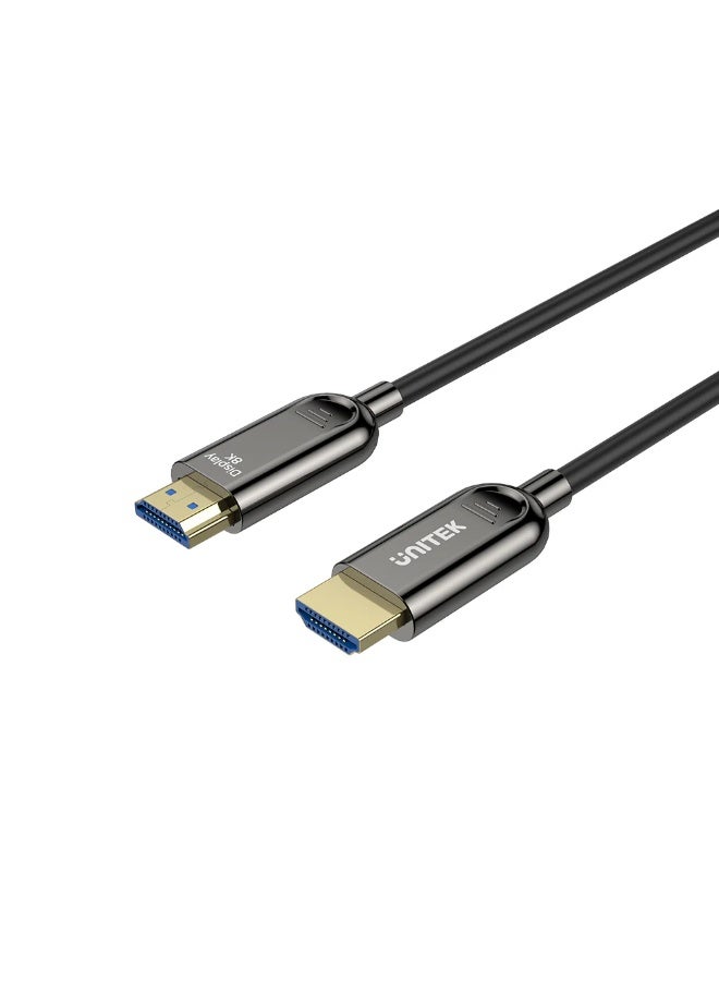 UNITEK Fiber Optic 8K HDMI 2.1 Cable 48Gbps Ultra High Speed, 8K@60Hz 4K@120Hz, HDR10/eARC/VRR, Slim Long-Distance Lossless Signal Transmission up to 100M – Ideal for TV, Monitor, Projector, PS5 & Xbox Series X - Image 1