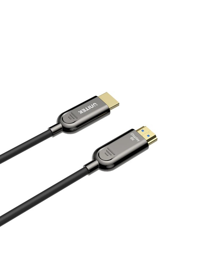UNITEK Fiber Optic 8K HDMI 2.1 Cable 48Gbps Ultra High Speed, 8K@60Hz 4K@120Hz, HDR10/eARC/VRR, Slim Long-Distance Lossless Signal Transmission up to 100M – Ideal for TV, Monitor, Projector, PS5 & Xbox Series X - Image 2