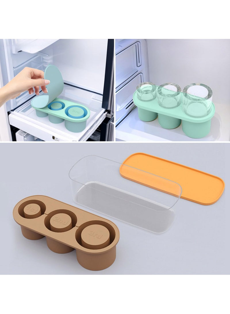 SYOSI Ice Cube Tray Molds for Cups, Silicone Ice Cube Maker With Lid, for Making 3 Hollow Cylinder Ice Cube Molds, for 30-40 Oz Cups for Chilling Cocktails, Whiskey, Drinks, Coffee - Image 4