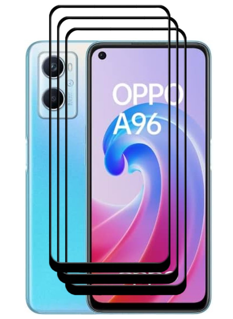 ACLIX 3 Pieces Antistatic ESD Dustproof Premium Quality High Definition Tempered Glass Screen Protector Designed For Oppo A96 - Image 1
