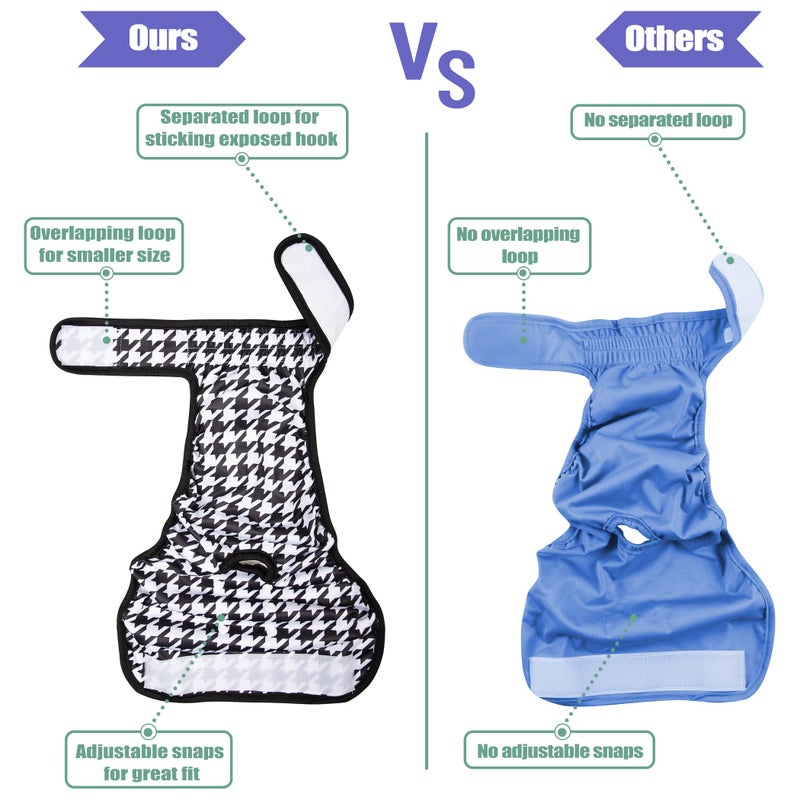 wegreeco Washable Reusable Premium Dog Diapers,Pack of 3,Small Dog Puppy & Doggy Diapers Female,Dog Period Panties Diapers Female in Heat - Image 3