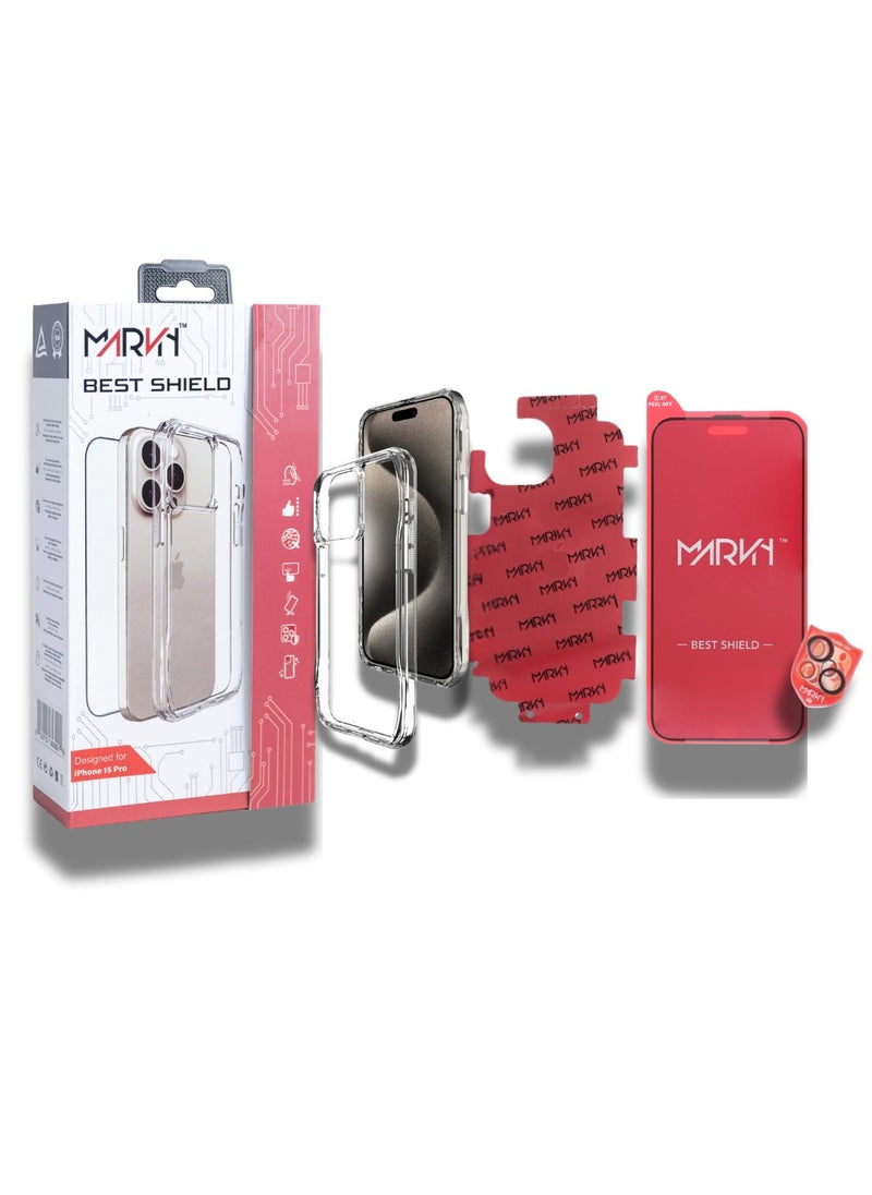 MARVN - MARVN Full Protection Package for iPhone 14 – Dual-Layer Screen Protector, Camera Shield, Slim Back Cover, MagSafe Compatible with 24-Month Warranty - Image 1