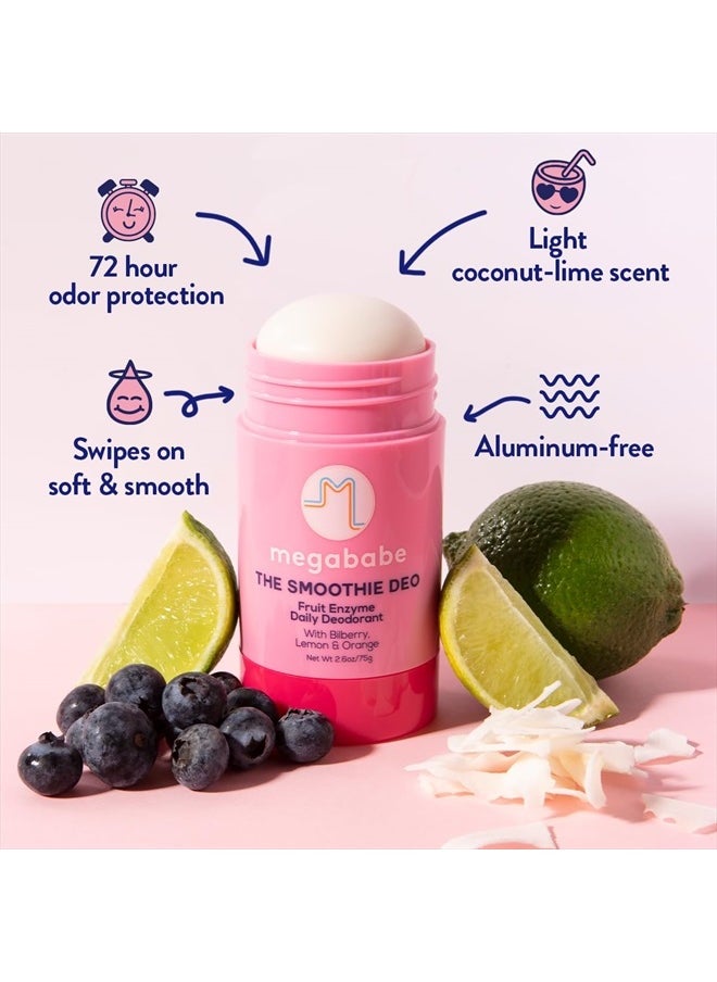 Daily Deodorant - The Smoothie Deo with Coconut & Fruit Enzymes | 72 hour Odor Protection | Aluminum-Free, All Natural | Free from Parabens, Sulfates & Phthalates | 2.6 oz - pzsku/Z3C85E1EB02C50C4D1D8DZ/45/_/1741179783/cc8289b1-6b46-40af-86e4-970bb34dd56a