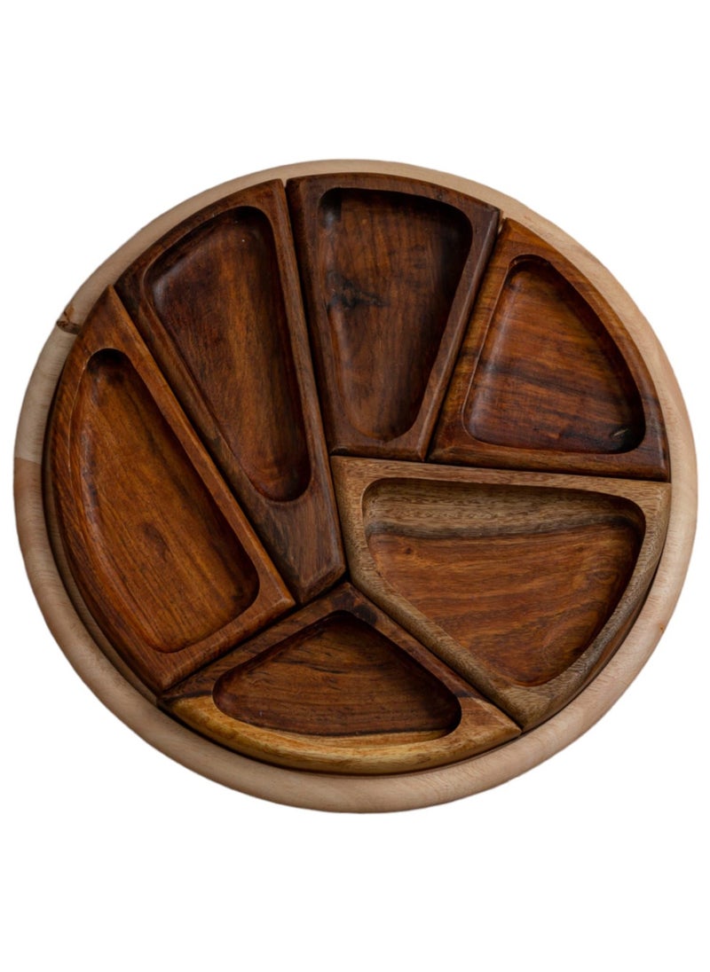 Generic Natural Wood Puzzle Nuts Tray  - Image 2