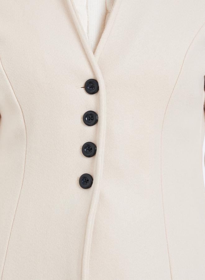 Take Two Women Solid Fitted Long Sleeve Coat - Image 4