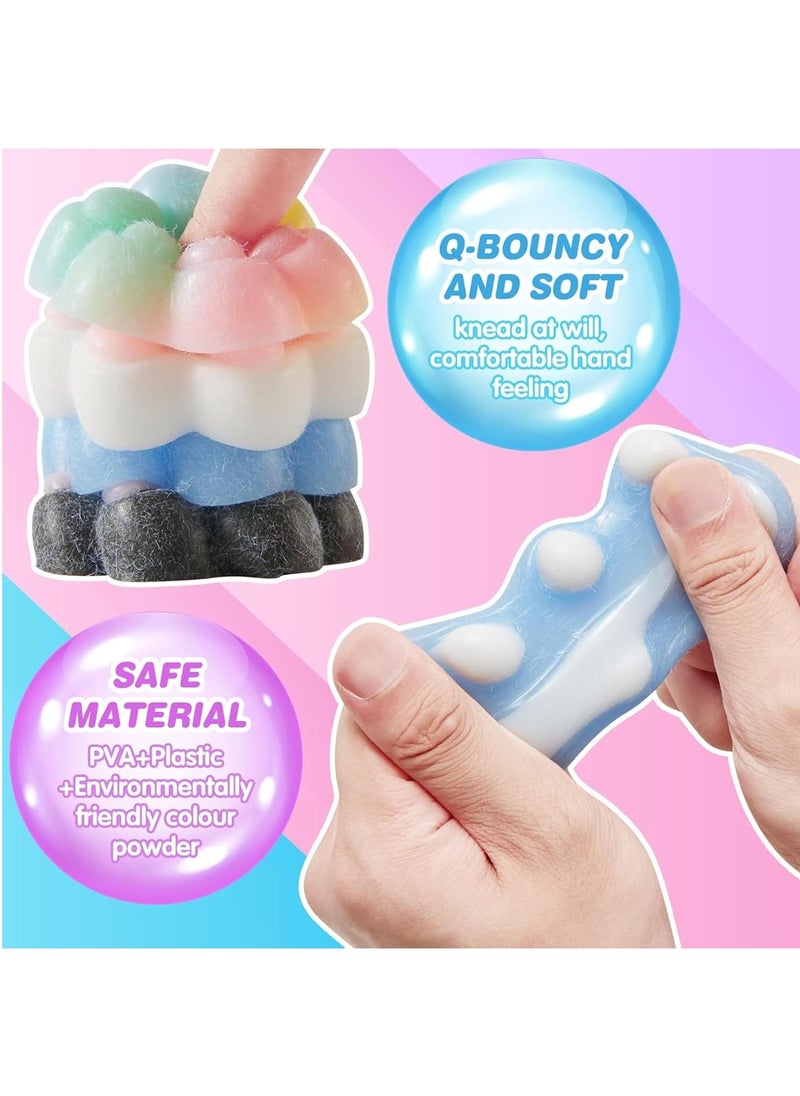MAGIC VAULT 4pcs Taba Squishy Cat Paw Squeeze Toys – Kawaii Sensory Fidget Squishies for Kids & Adults – Stress Relief Anxiety Mochi Toys – Soft Cute Novelty Gift for Party Favors, Pinata Fillers & More  - Image 3