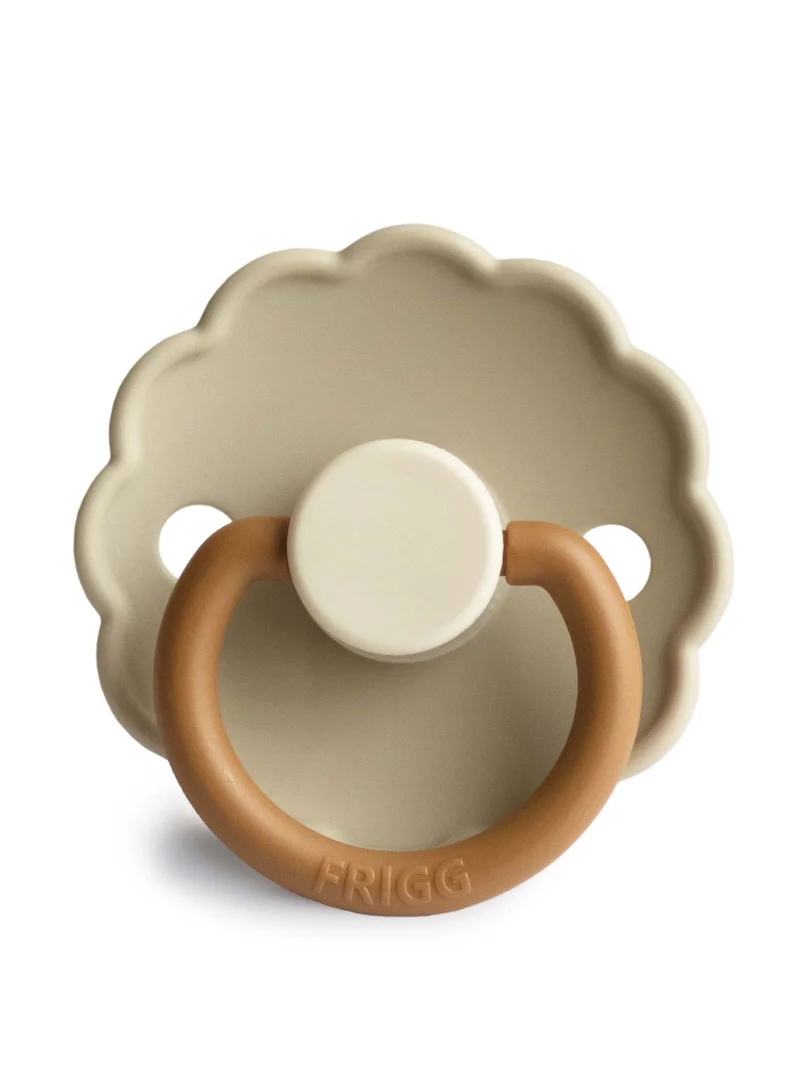 FRIGG Daisy Block Silicone Baby Pacifier 6-18M 1-Pack Desert - S2