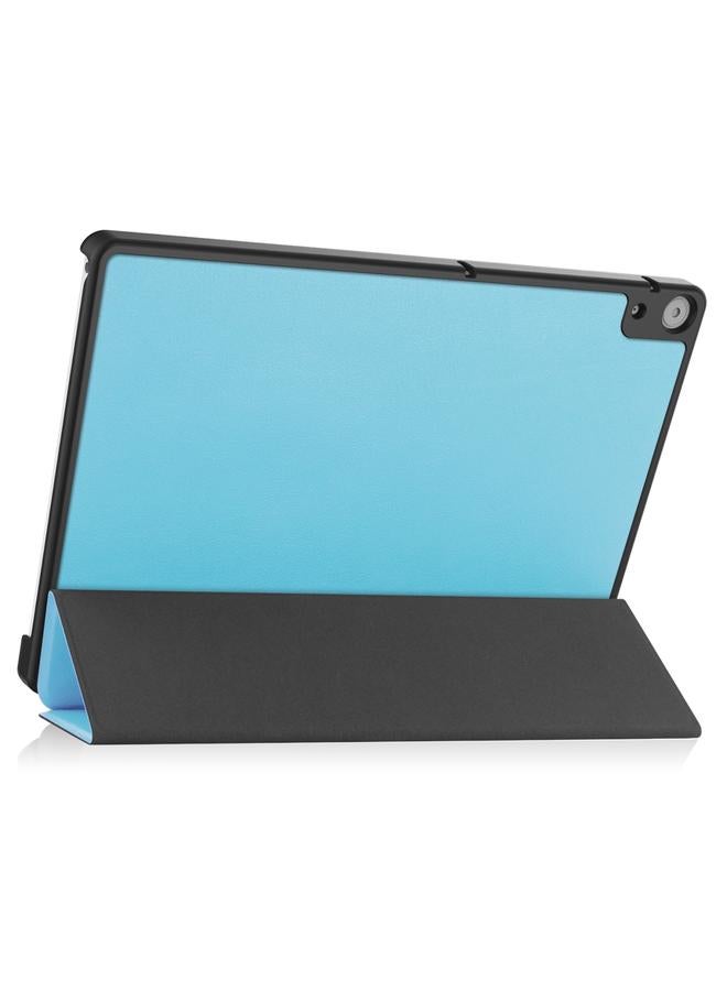 S-TOP Case For Docomo dtab D-51C Custer Texture 3-Fold Holder Leather Tablet Case - Image 4