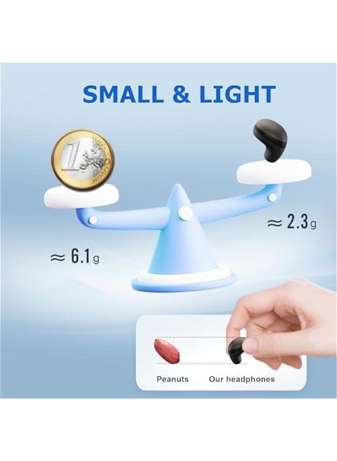 Generic - Wireless Mini Small Invisible Earbuds Hidden for Work Bluetooth Micro Tiny Smallest Earbuds for Small Ears Bluetooth Invisible Small Ear Buds Discreet Low Profile Spy Earpiece - Image 1