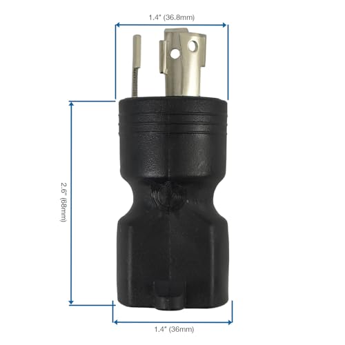 Conntek 30126-BK L5-30P 30-Amp 125-volt Locking Male Plug for 15 to 20-Amp Straight Blade Female Connector Adapter - Image 5