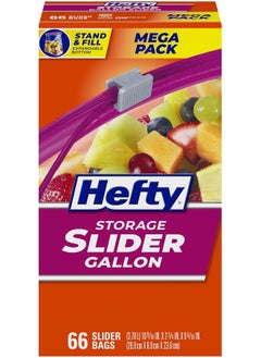 Hefty Hefty Slider Storage Bags, Gallon Size, 66 Count  - Image 1