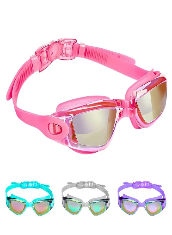 KARBD Swimming Goggles Youth with Reflective UV Protection Polarized Glasses (Youth Reflective Assorted G) - Image 1