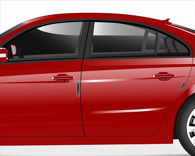 BIG FLAG BIGFLAG 3D Gel Coated Car Door Guard - Carbon Fiber Universal for Specific Brand (Pack of 4) (3DDGCFVAR) (RENALT) - Image 5