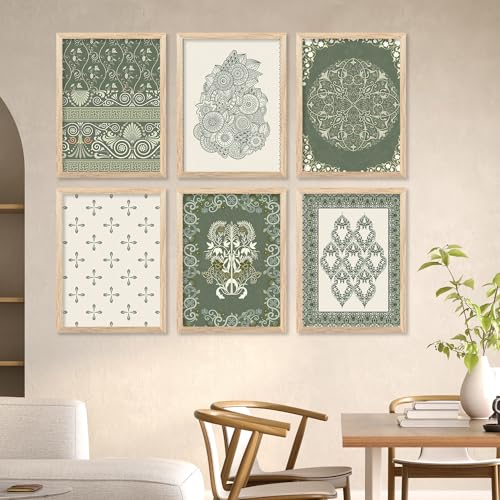 walllane Wood - Beige Colour Framed Painting For Living Room | Big Size Painting With Frame | Painting For Wall Decoration (10 Inch X 13 Inch) Set 6 Cate- 06 - Image 1