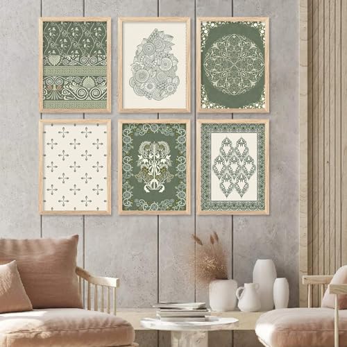 walllane Wood - Beige Colour Framed Painting For Living Room | Big Size Painting With Frame | Painting For Wall Decoration (10 Inch X 13 Inch) Set 6 Cate- 06 - Image 2