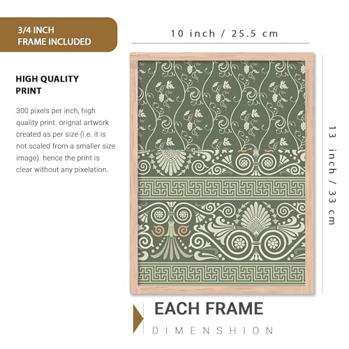walllane Wood - Beige Colour Framed Painting For Living Room | Big Size Painting With Frame | Painting For Wall Decoration (10 Inch X 13 Inch) Set 6 Cate- 06 - Image 4