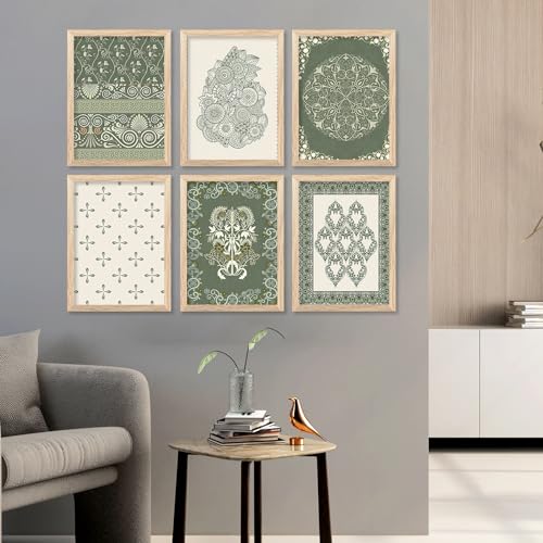walllane Wood - Beige Colour Framed Painting For Living Room | Big Size Painting With Frame | Painting For Wall Decoration (10 Inch X 13 Inch) Set 6 Cate- 06 - Image 5