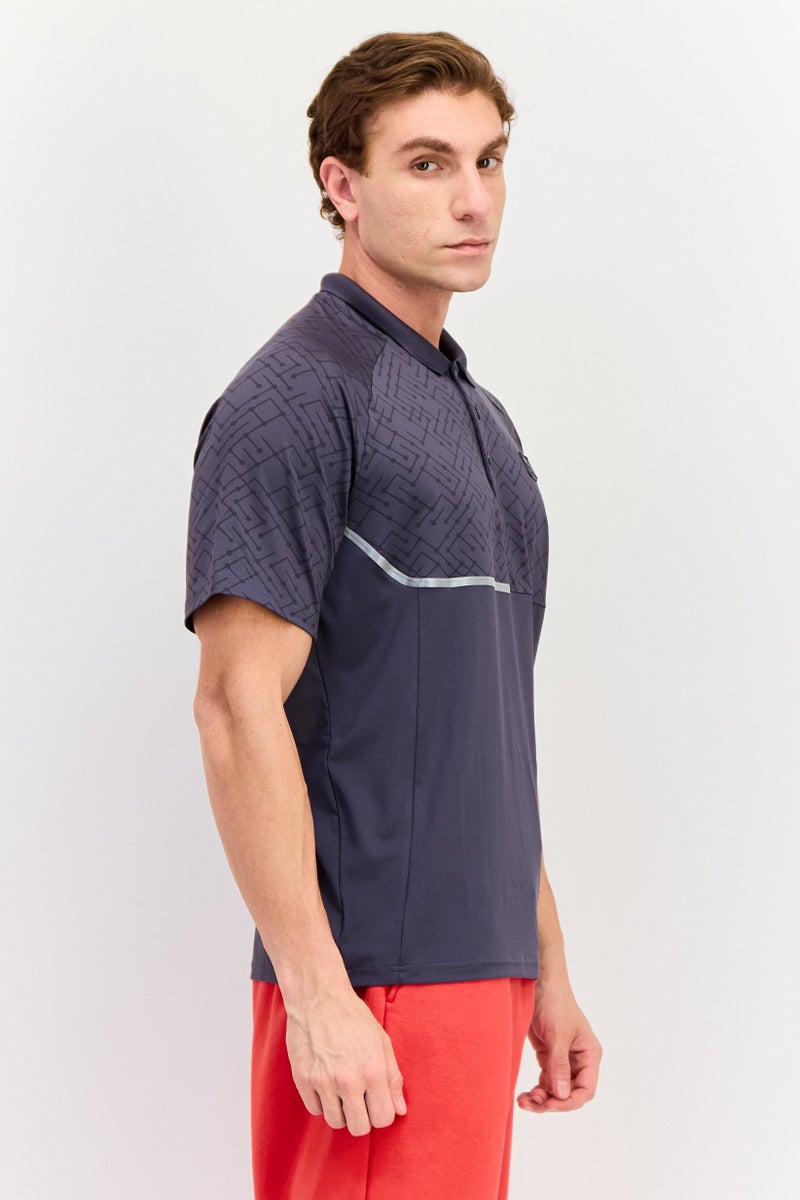 PUMA Men Sportswear Fit Brand Logo Training Polo Shirt, Dark Grey - Image 3