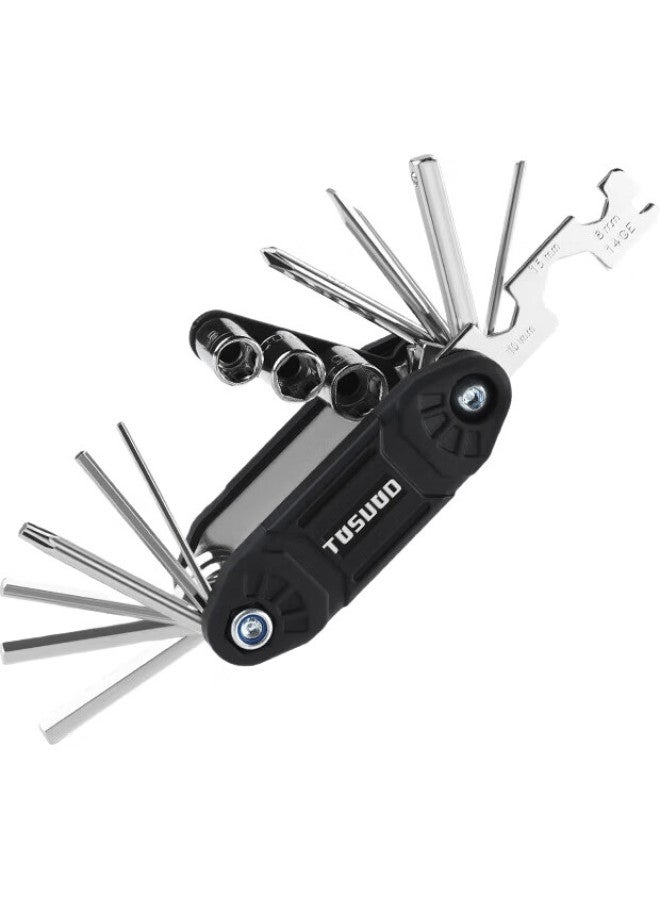 TOSUOD Bicycle Repair Tool Hex Screwdriver Set Wrench Socket Multi-Function Repair Parts Black - Image 1
