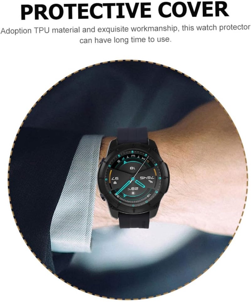 POPETPOP 2Pcs TPU Smartwatch Protector Case Compatible with Huawei Watch Scratch Easy to Install Full Curved Edge Coverage Durable and Protective Shell - Image 3