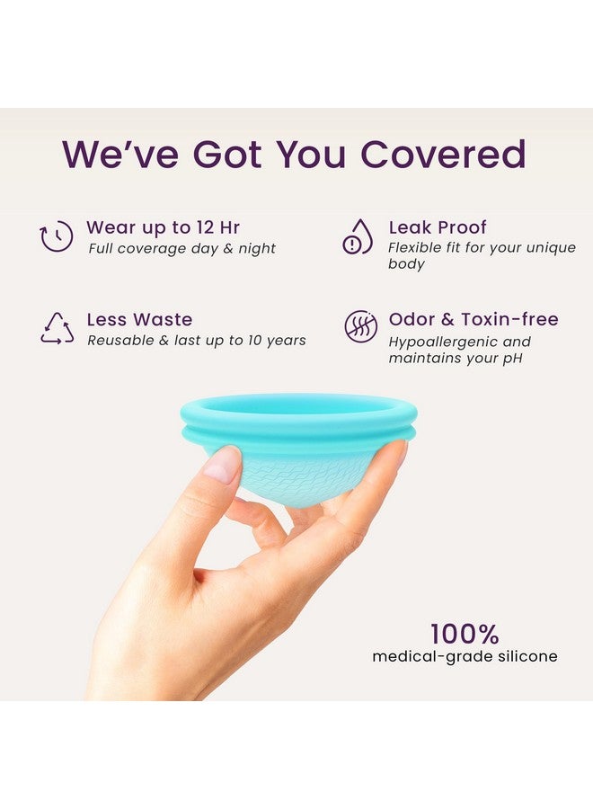 ecoblossom Reusable Period Disc - Soft Period Disc For Women (Small/Large (Teal & Magenta))  - Image 2