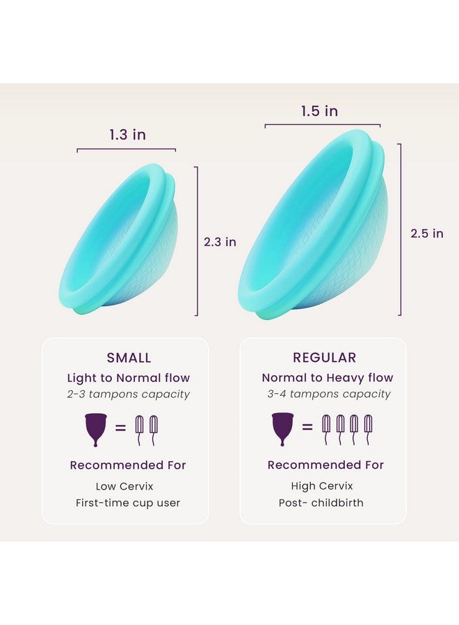 ecoblossom Reusable Period Disc - Soft Period Disc For Women (Small/Large (Teal & Magenta))  - Image 5