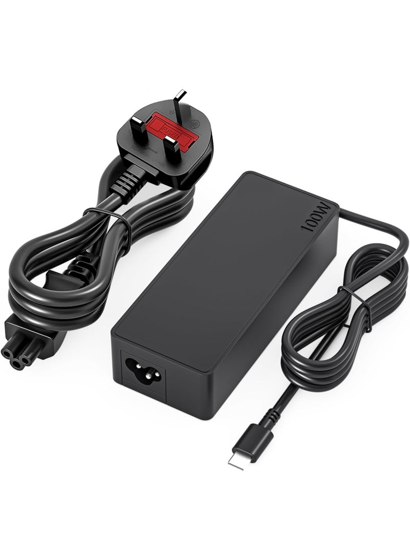 زيكسين شاحن لابتوب شامل بقوة 100 واط بمنفذ USB-C متوافق مع أجهزة MacBook متوافق مع أجهزة MacBook Pro/Air (مقاسات 16 و15 و14 و13 بوصة) وأجهزة الكمبيوتر من Lenovo ThinkPad وASUS وHP وAcer وDell وMSI؛ مزود بكابل طاقة من النوع C (Type-C) - Image 1