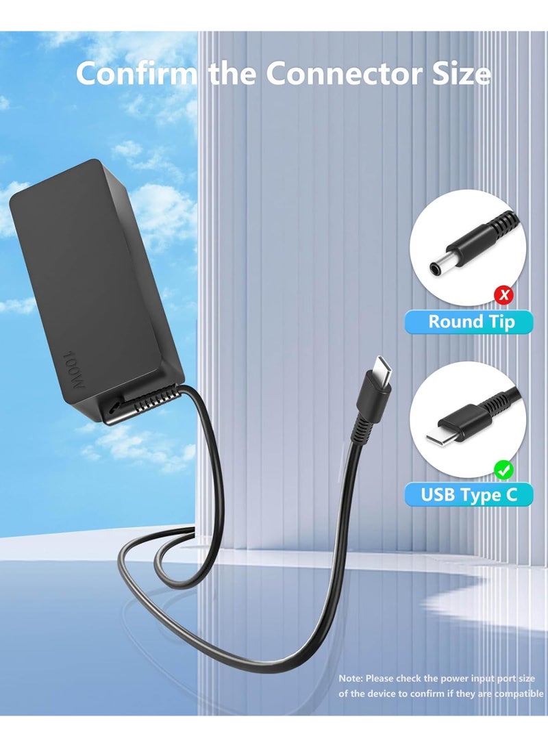 زيكسين شاحن لابتوب شامل بقوة 100 واط بمنفذ USB-C متوافق مع أجهزة MacBook متوافق مع أجهزة MacBook Pro/Air (مقاسات 16 و15 و14 و13 بوصة) وأجهزة الكمبيوتر من Lenovo ThinkPad وASUS وHP وAcer وDell وMSI؛ مزود بكابل طاقة من النوع C (Type-C) - Image 5