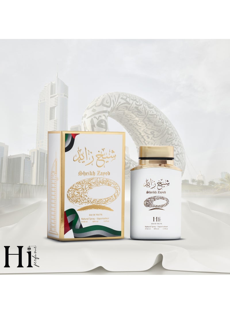 Hi Perfume SHEIKH ZAYED for Men 100ml WHITE - Image 4