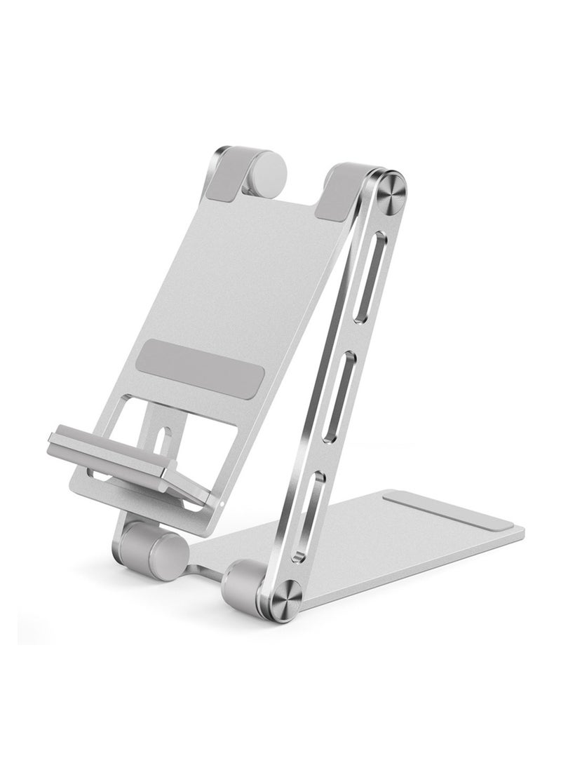 Tablet Stand, Foldable Adjustable Phone Stand, Aluminum Table top Phone Stand Compatible with iPhone, Samsung Galaxy, All Smartphones - Image 4