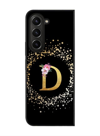 Rugged Black Cover for Samsung Galaxy Z Fold5 Case, Slim Fit Phone Cases -  Custom Monogram Initial Letter Floral Pattern Alphabet - D (Black) - pzsku/Z3C86AC2753C874802206Z/45/_/1705138179/4a05c084-32d0-48ec-b114-7d6b6fb28dea
