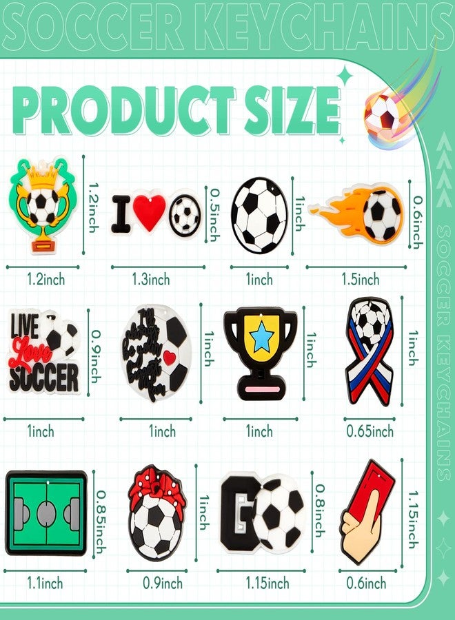 باتيير مجموعة باتيير من 36 سلسلة مفاتيح على شكل كرة قدم، هدايا حفلات بالجملة، سلاسل مفاتيح على شكل كرة رياضية، هدايا مرحة لمستلزمات أعياد الميلاد - Image 2