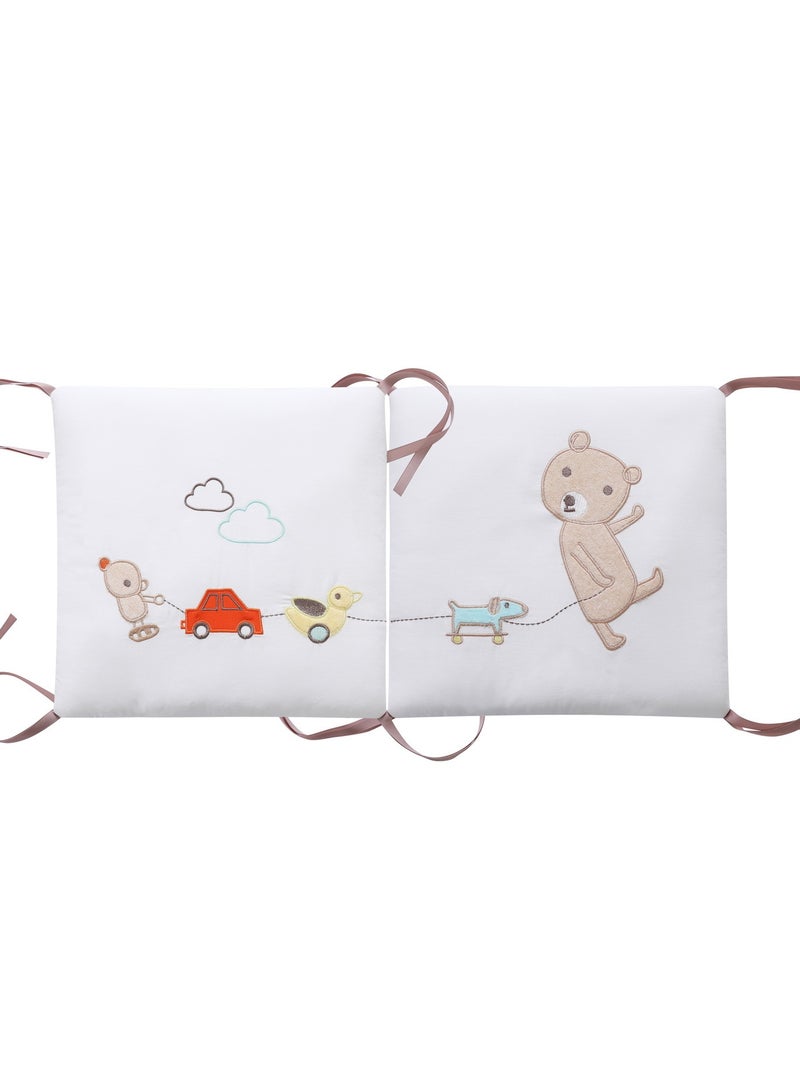 6 PCS Baby Crib Bumper, Cot Bumper,Breathable Mesh Cot Liner,Crib Rail Cover,Baby Nursery Breathable Crib Bedding,Baby Bed Bumper - Image 3