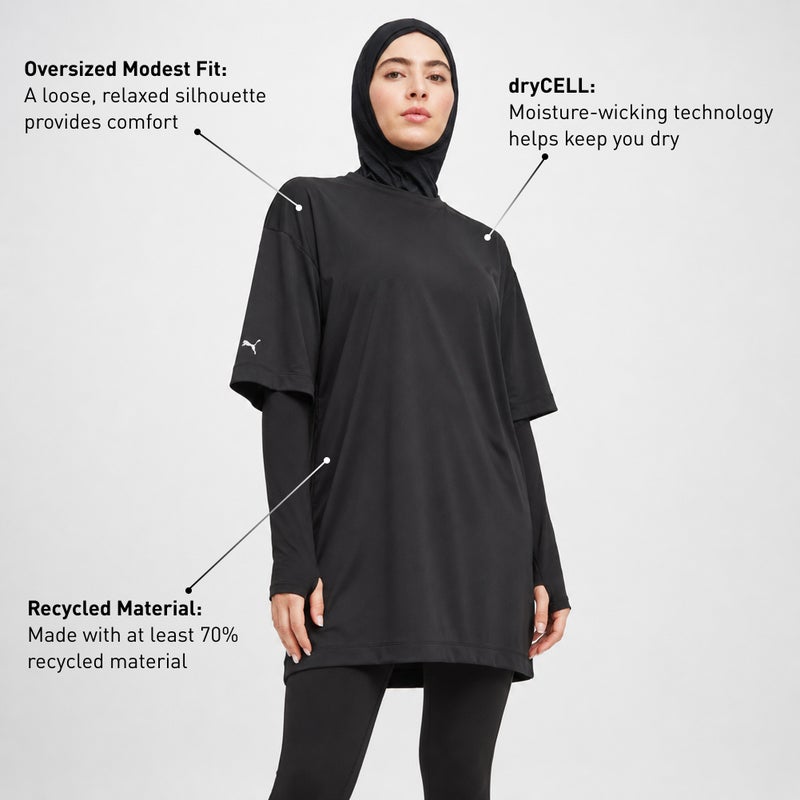 بوما تيشيرت تدريب للنساء Modest Oversized - Image 2