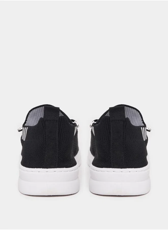 Styli Elastic Lace Pull On Sneakers with Pull Tab