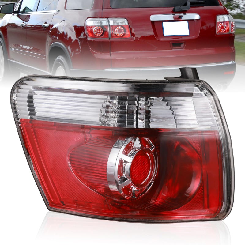 Boine Left Driver Side Tail Light Compatible With 2007 2008 2009 2010 2011 2012 GMC Acadia LED Rear Light Brake Lamps Bulb Included Replace 20912757 Left Driver Side