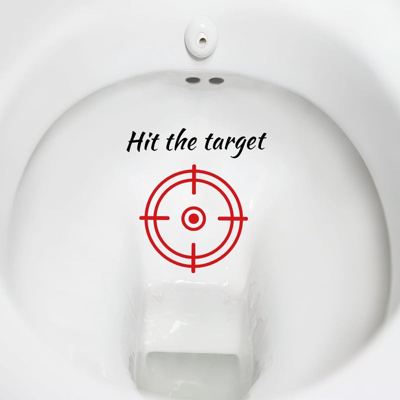 TESWEY 10PCS Toilet Target Aiming Stickers Hit The Targets Stickers for Toilet TrainingToilet Pee Reminder Stickers for Bathroom ToiletUrinalRestroom - Image 1