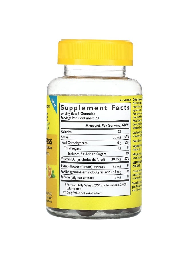 Bach باخ، ريسكيو بلس، دعم المزاج والتوتر، برتقال، 60 حبة جيلاتينية نباتية - Image 2