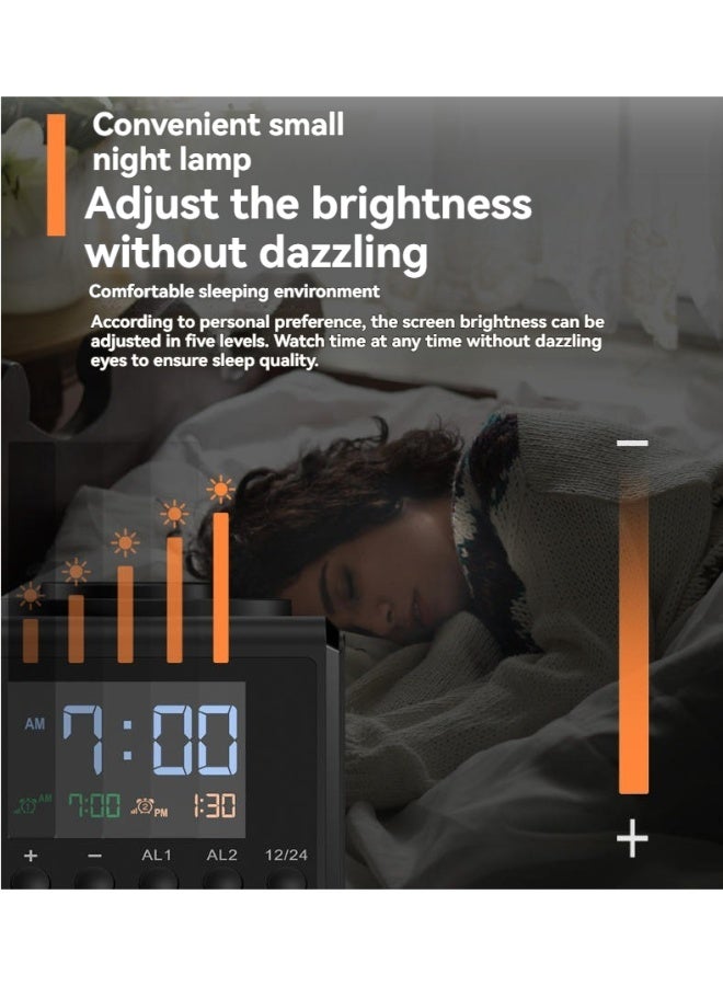 M MIAOYAN ⌚ Wireless Charging Alarm Clock for Apple Devices + USB-C & USB-A Ports Compatible with Multiple Brands, 240W Power - Image 5