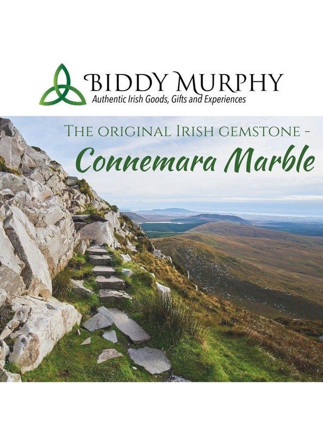 Biddy Murphy Genuine Irish Connemara Marble Beaded Stretch Bracelet Imported From Ireland, 2.36" Inch Diameter - Image 3
