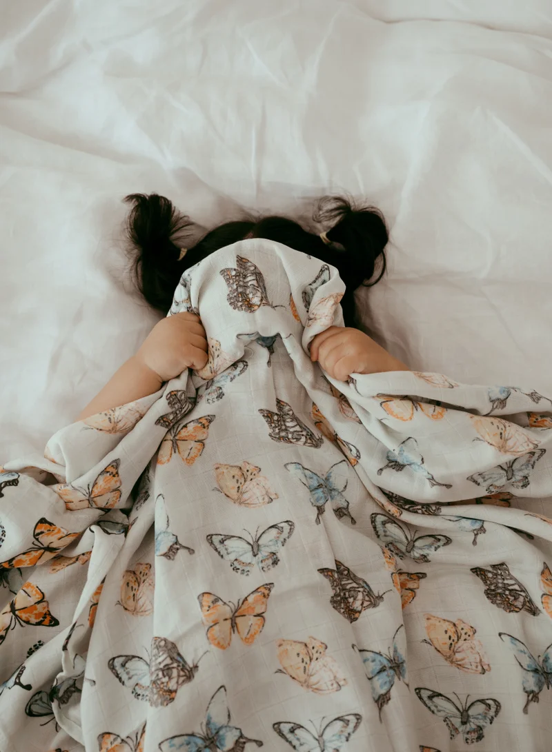 Anvi Baby Set of 3 Organic Bamboo Swaddle - Butterfly Dreams
