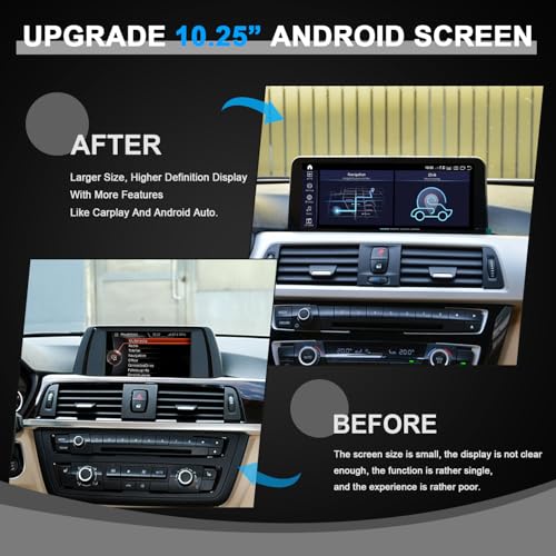PEMP for BMW F30 F31 F32 F33 F34 F35 F20 F21 F22 NBT CIC Android 13 10.25" HD Screen, Snapdragon 662 8core 8+256GB Carplay Android Auto Monitor (2012-2017) - Image 2