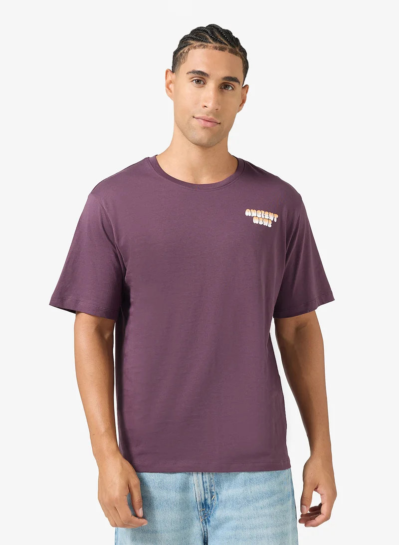 JACK & JONES Graphic Crew Neck Regular Fit T-Shirt