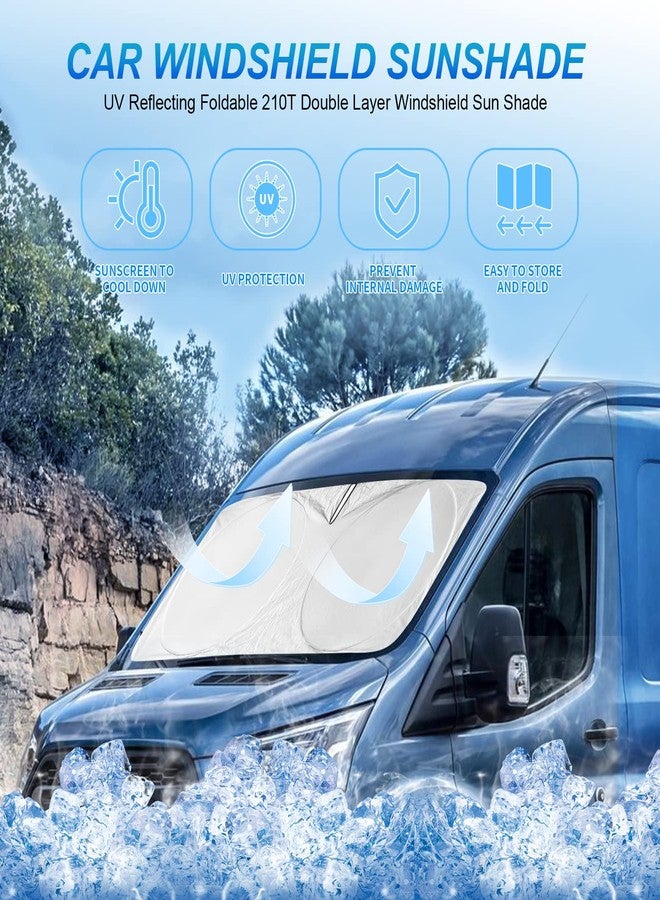 BOODANCARS Windshield Sunshade for Ford Transit 2015-2024 2025 2026 Window Shield - Image 2