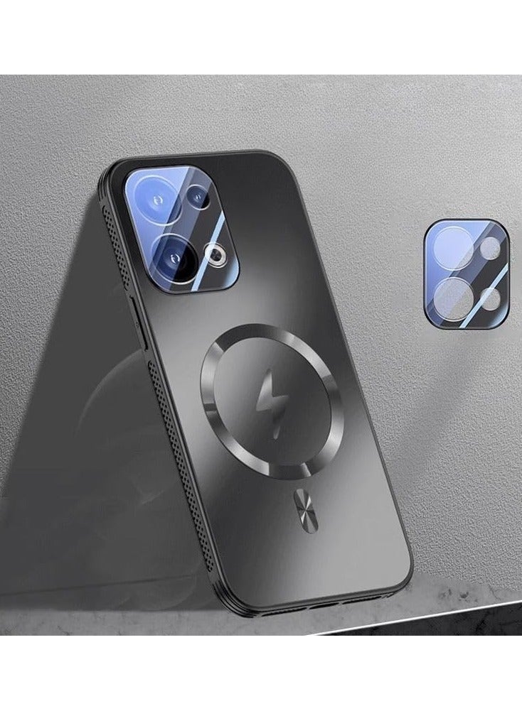 Case for Oppo Reno 13 Ultra thin Magnetic Frosted Phone Case with Fully Wrapped Lens Protection Skin friendly Non slip Protective Cover for Oppo Reno13 - Image 1