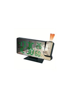 Digital Alarm Clock, LED Display, With 180 Degree Projector, GreenLight