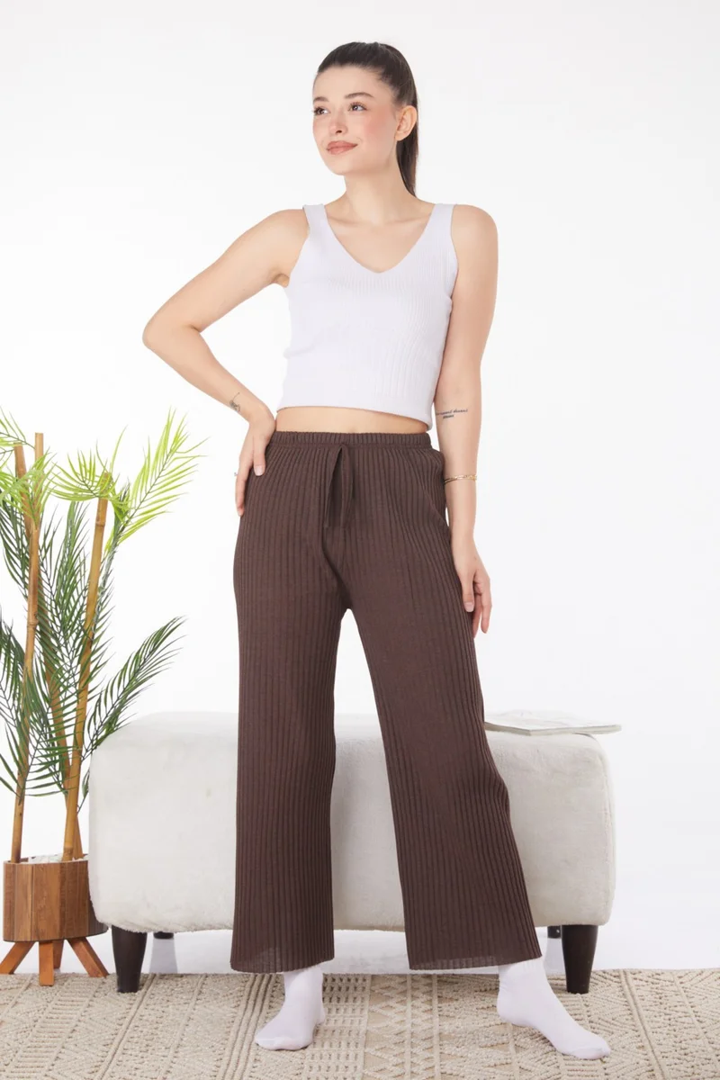 Tofisa Plain Medium Women's Brown Pajama Bottom - 25855